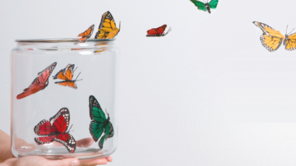Butterflies Flying Out Of A Jar